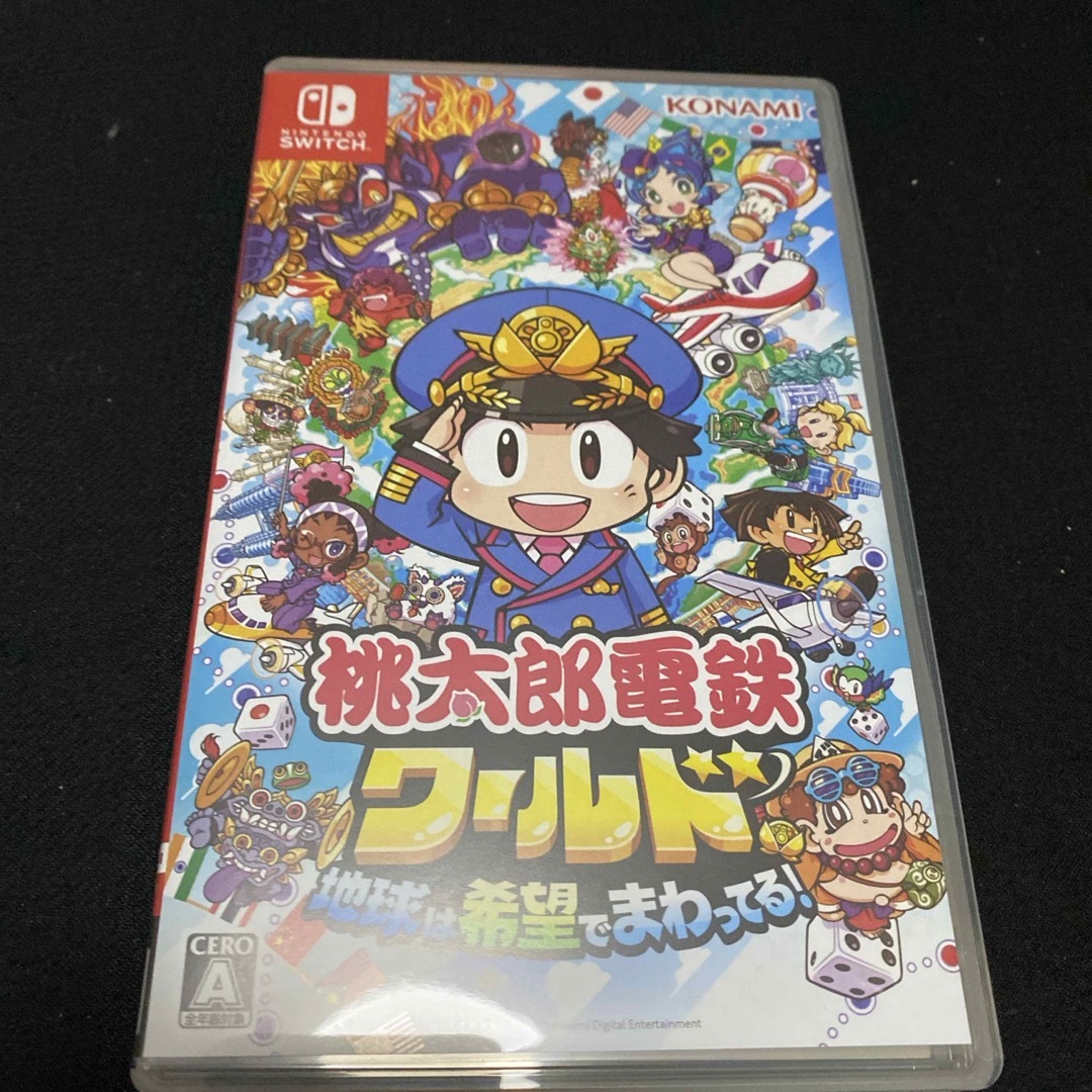 KONAMI(コナミ)の【ゲーム】桃太郎電鉄ワールド ～地球は希望でまわってる！～ エンタメ/ホビーのゲームソフト/ゲーム機本体(家庭用ゲームソフト)の商品写真