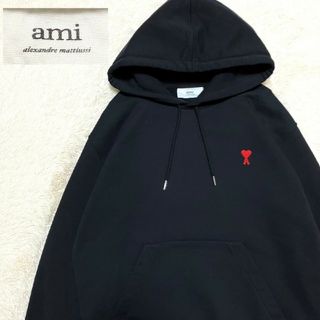 アミ(ami)の美品★ami PARIS★アミアレクサンドルマテュッシ ハート刺繍ロゴ パーカー(パーカー)