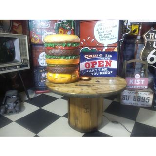 アメリカンダイナー ハンバーガー オーナメント ハンバーガー屋 オープン看板(インテリア雑貨)