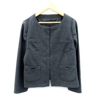 ユナイテッドアローズグリーンレーベルリラクシング(UNITED ARROWS green label relaxing)のグリーンレーベルリラクシング ノーカラージャケット バックフリル ウール 40(その他)