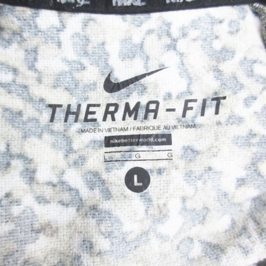 NIKE(ナイキ)のナイキ THERMA-FIT ジャケット パーカー ミドル丈 L 黒 カーキ メンズのトップス(パーカー)の商品写真