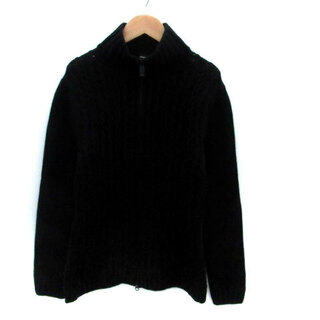 アスペジ(ASPESI)のアスペジ ニットジャケット スタンドカラー ダブルジップ ウール 40 黒(その他)