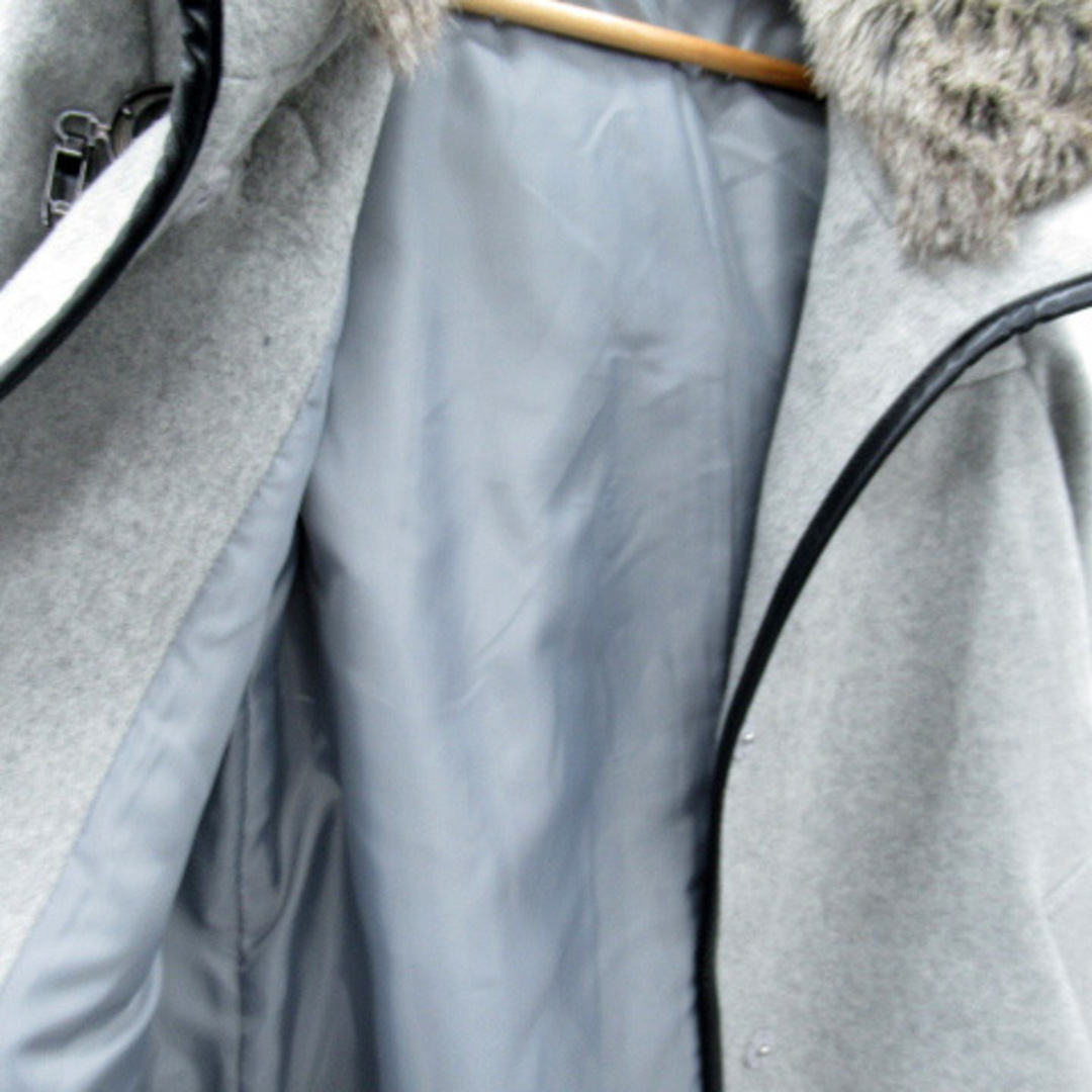 A/T(エーティー)のアツロウタヤマ A/T パイピングコート ロング丈 フード付き 38 グレー レディースのジャケット/アウター(その他)の商品写真