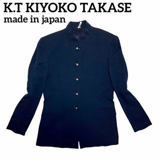 K.T KIYOKO TAKASE スタンドカラー ジャケット シルク イタリア(ノーカラージャケット)