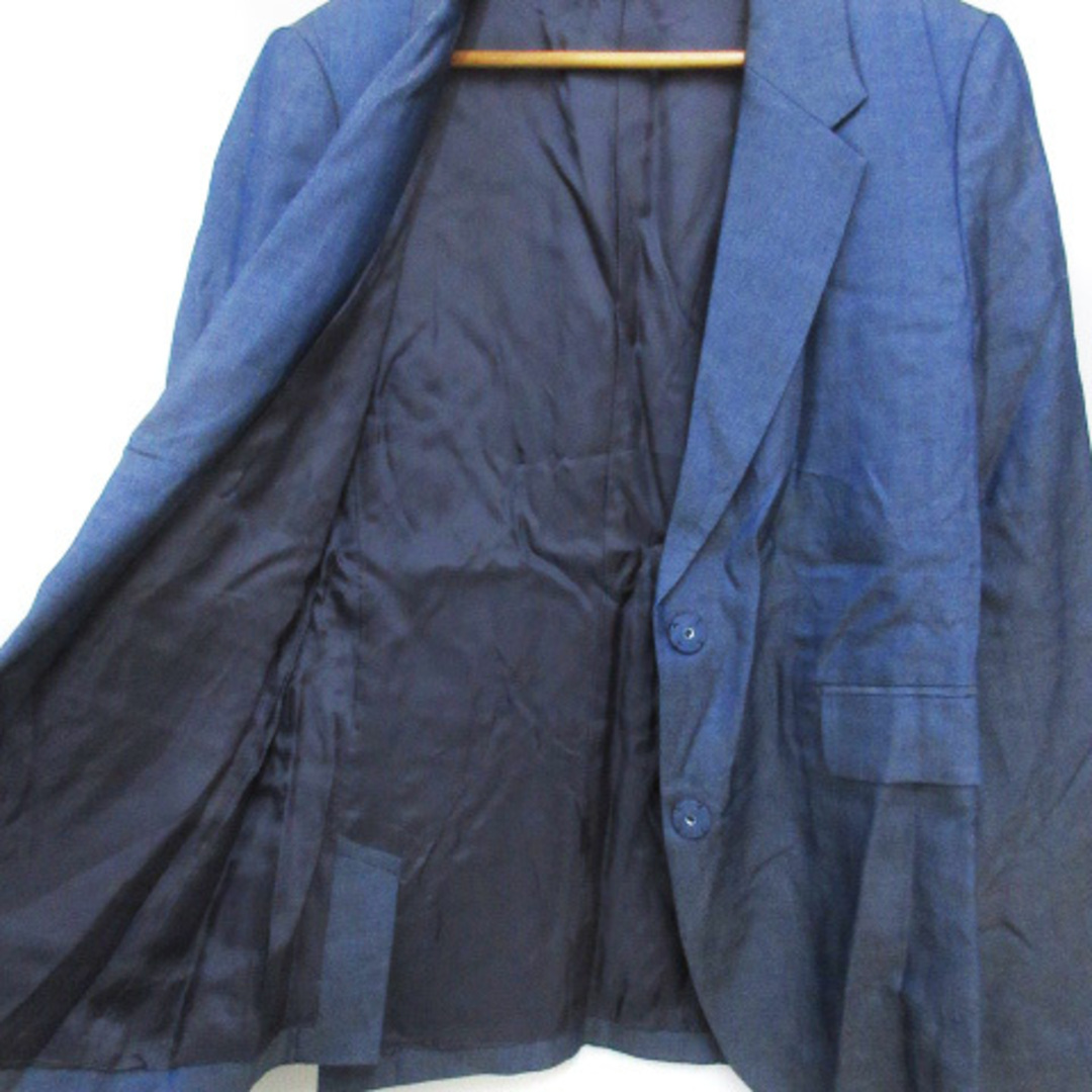 LE CIEL BLEU(ルシェルブルー)のルシェルブルー テーラードジャケット ミドル丈 総裏地 シングルボタン 38 青 レディースのジャケット/アウター(その他)の商品写真