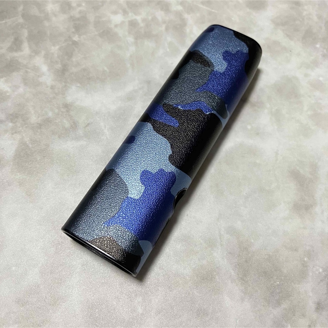 726 アイコスケース　IQOS 電子タバコ　ハード　青　迷彩柄 メンズのファッション小物(タバコグッズ)の商品写真
