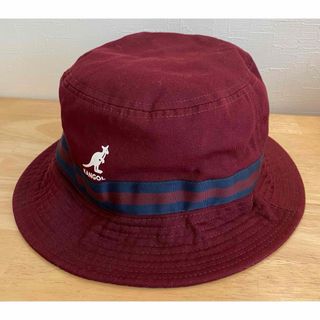 カンゴール(KANGOL)の美品 カンゴール  リボンテープ ハット 帽子 ストライプ (ハット)