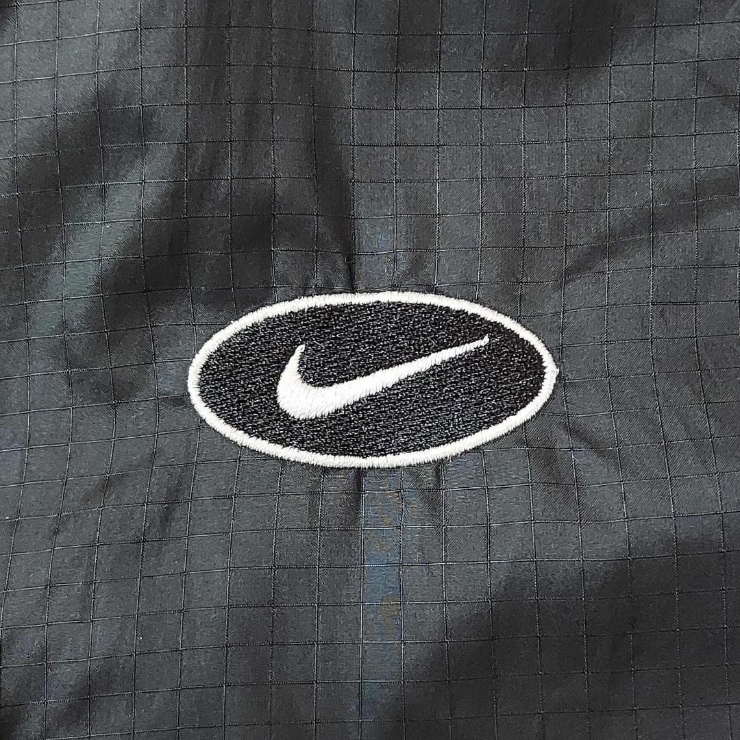 NIKE(ナイキ)のNIKE ナイキ ボアジャケット ビッグスウッシュ 刺繍 M 黒 白 ブラック レディースのジャケット/アウター(ブルゾン)の商品写真