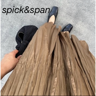 スピックアンドスパン(Spick & Span)のspick&span プリーツノースリーブワンピース(ロングスカート)