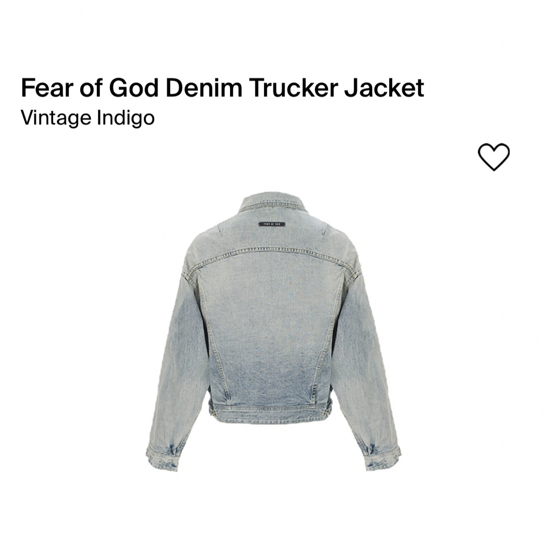 FEAR OF GOD(フィアオブゴッド)のFear of god 6th denim jacket メンズのジャケット/アウター(Gジャン/デニムジャケット)の商品写真