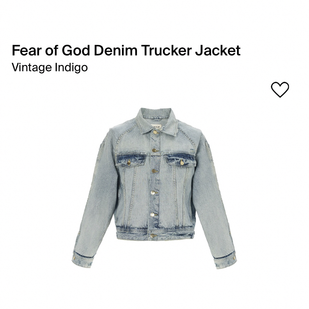 FEAR OF GOD(フィアオブゴッド)のFear of god 6th denim jacket メンズのジャケット/アウター(Gジャン/デニムジャケット)の商品写真