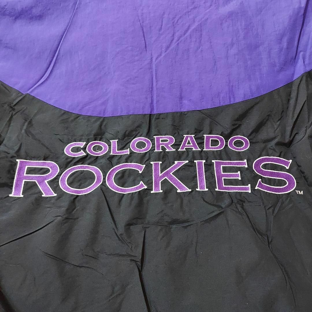 MLB - MLB ロッキーズ 中綿 ナイロンジャケット 90s L 黒 MLB - MLB ロッキーズ 中綿 ナイロンジャケット 90s L 黒