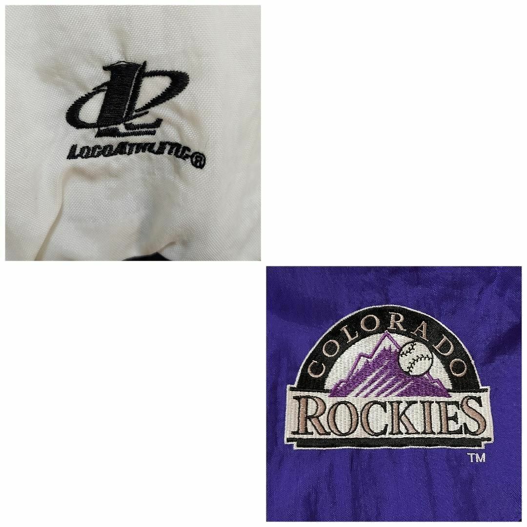 MLB - MLB ロッキーズ 中綿 ナイロンジャケット 90s L 黒 MLB - MLB ロッキーズ 中綿 ナイロンジャケット 90s L 黒