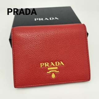 プラダ(PRADA)の未使用に近い✨プラダ　折り財布　レザー(財布)