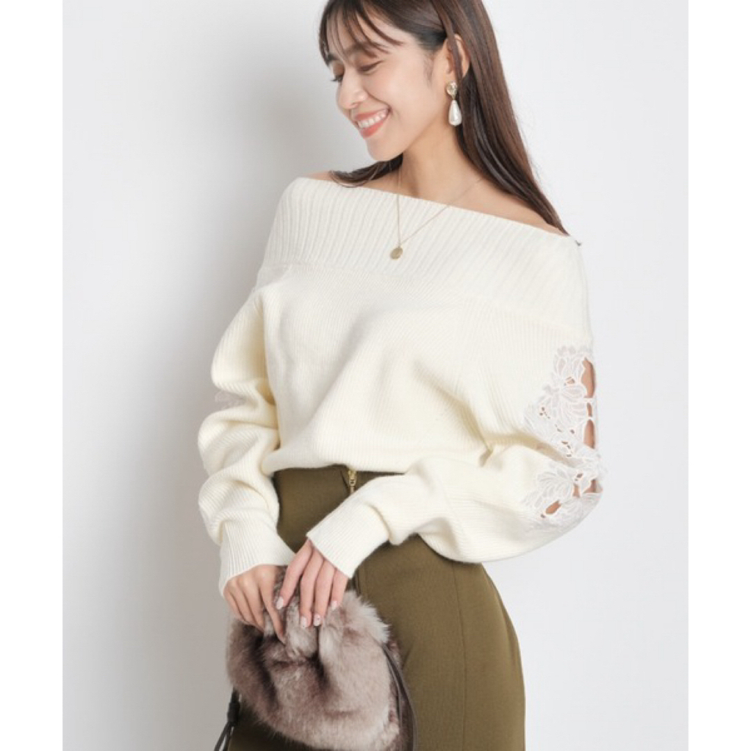 春服★新品★マイストラーダ　スプリングバックレースニット　ジャスグリッティー