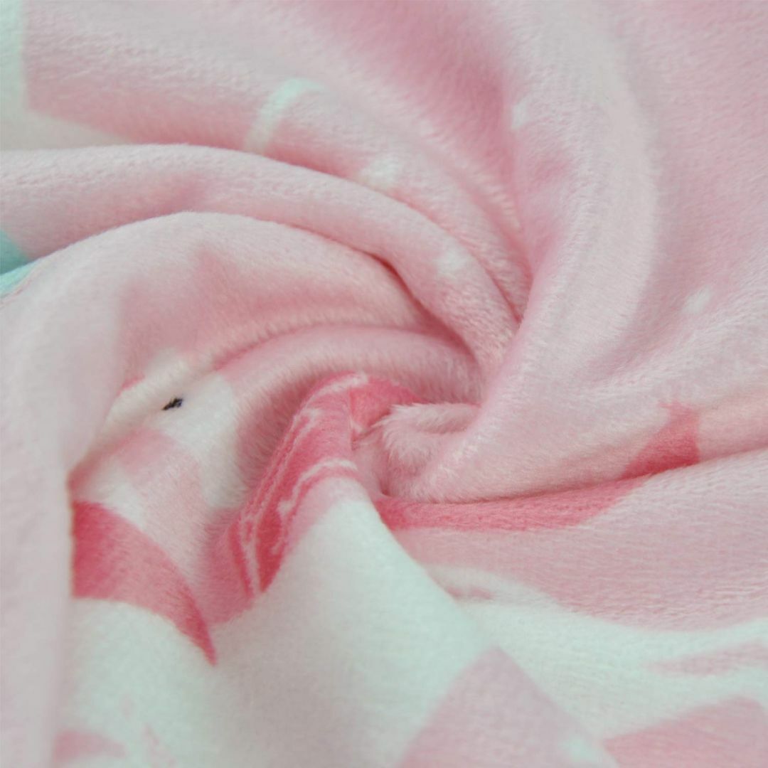 【色: ピンクユニコーン】BORITAR ソフトミンキードット二重織毛布 ベビー インテリア/住まい/日用品の寝具(布団)の商品写真