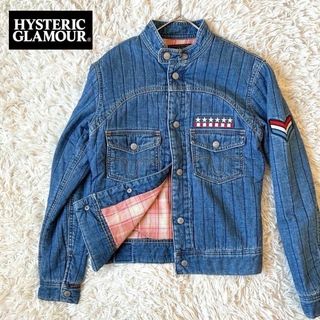 ヒステリックグラマー(HYSTERIC GLAMOUR)のヒステリックグラマー✨中綿入り 柔らかコットンデニムジャケット 裏地チェック F(Gジャン/デニムジャケット)