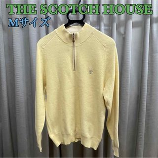 ザスコッチハウス(THE SCOTCH HOUSE)のスコッチハウス　ハーフジップ　コットンニット　メンズMサイズ　春ニット(ニット/セーター)