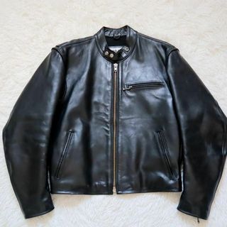 良品】カウレザー ライダースジャケット シングル Mサイズ