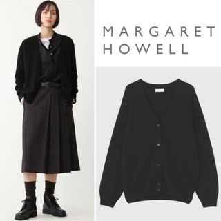 マーガレットハウエル(MARGARET HOWELL)のMARGARET HOWELL 美品 定価5.9万 カシミヤコットンカーディガン(カーディガン)