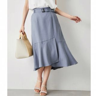 ロペピクニック(Rope' Picnic)のロペピクニック Powder Twill Stretch スカート(ひざ丈スカート)