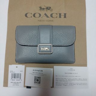 コーチ(COACH)の新品 COACH コーチ  ミディアムグレースウォレット グレー  国内正規品(財布)