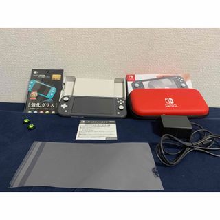 ニンテンドースイッチ(Nintendo Switch)の【完動品】Switchライト本体 グレー おまけ3点付き♪(携帯用ゲーム機本体)