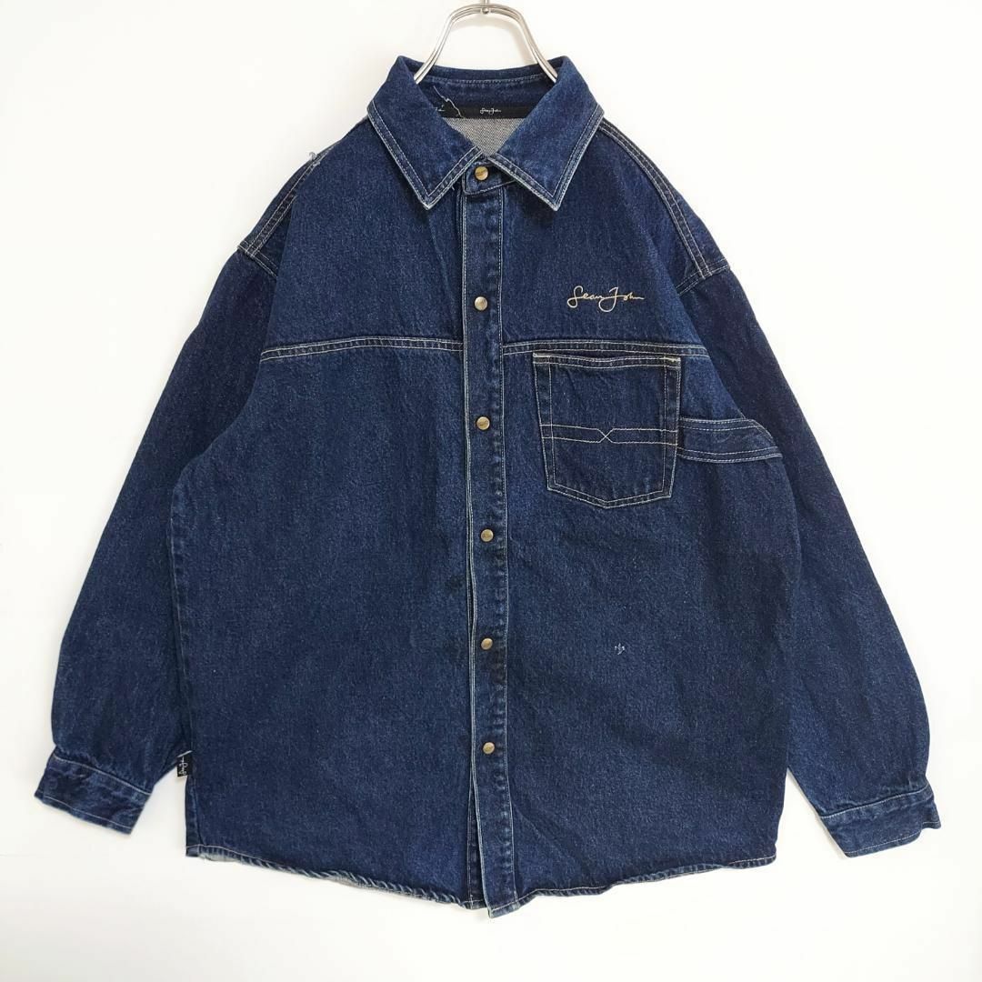 Sean John - ショーンジョン デニムジャケット 刺ロゴ アウター Sean John - ショーンジョン デニムジャケット 刺ロゴ アウター