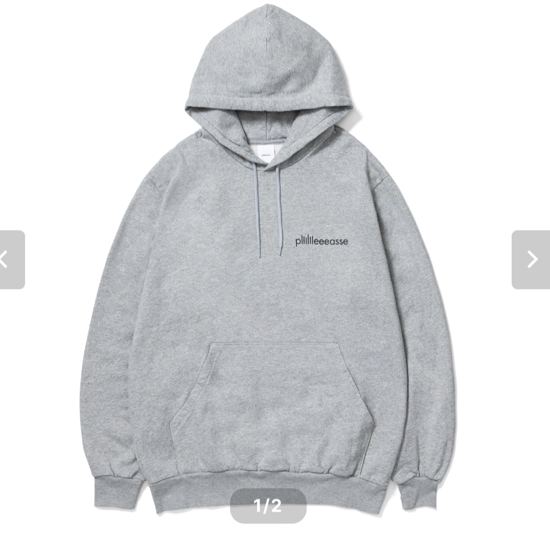 1LDK SELECT(ワンエルディーケーセレクト)のplllllleeeasse hooded sweatshirt (Grey) メンズのトップス(パーカー)の商品写真