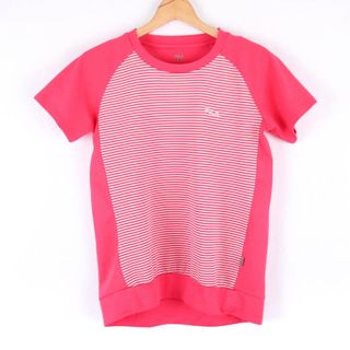 フィラ(FILA)のフィラ 半袖Tシャツ ボーダー柄 スポーツウエア レディース Mサイズ ピンク FILA(Tシャツ(半袖/袖なし))