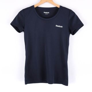 リーボック(Reebok)のリーボック 半袖Tシャツ 無地 ワンポイントロゴ スポーツウエア レディース Mサイズ ネイビー Reebok(Tシャツ(半袖/袖なし))