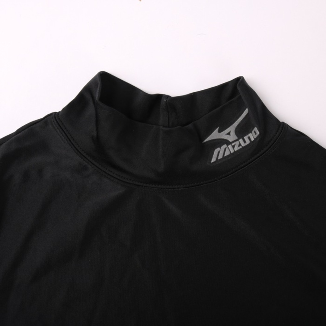 MIZUNO(ミズノ)のミズノ 長袖Tシャツ ワンポイントロゴ ハイネック スポーツウエア レディース Mサイズ ブラック Mizuno レディースのトップス(Tシャツ(長袖/七分))の商品写真