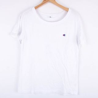 チャンピオン(Champion)のチャンピオン 半袖Tシャツ 無地 ワンポイントロゴ スポーツウエア 大きいサイズ レディース LLサイズ ホワイト Champion(Tシャツ(半袖/袖なし))