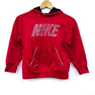 ナイキ(NIKE)のナイキ 長袖パーカー スウェット スエット サーマフィット キッズ 男の子用 XSサイズ レッド NIKE(Tシャツ/カットソー)