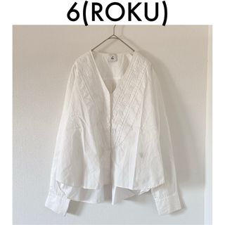 ロク(6 (ROKU))の完売商品＜6(ROKU)＞V NECK TUCK SHIRT/シャツ(シャツ/ブラウス(長袖/七分))