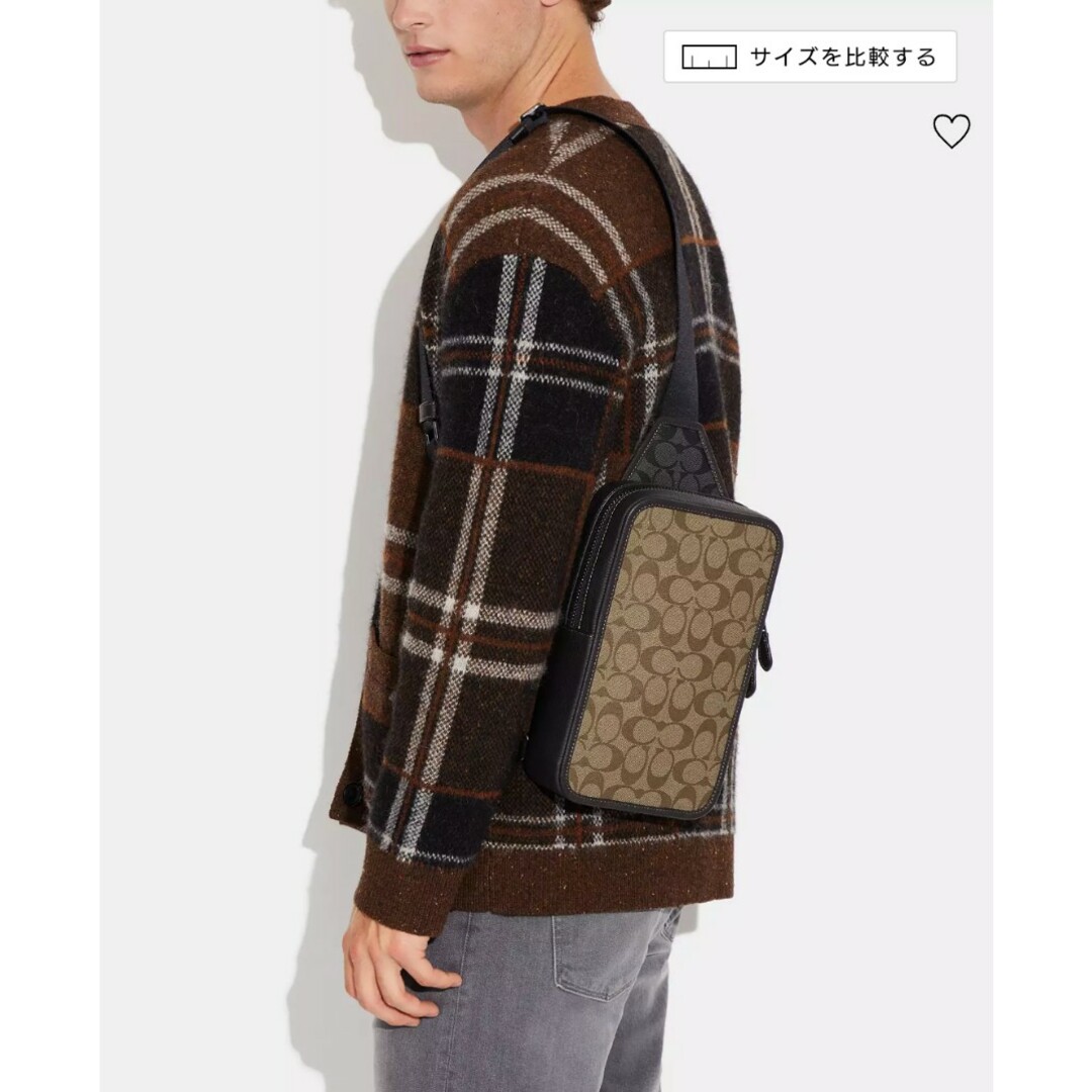 COACH(コーチ)の新品 コーチ サリバン パック ブロックドシグネチャー キャンバス ボディバッグ メンズのバッグ(ボディーバッグ)の商品写真