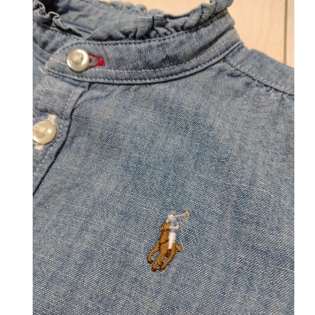 Ralph Lauren(ラルフローレン)の「Ralph Lauren 」デニムワンピース(パンツ付)12M(80size) キッズ/ベビー/マタニティのベビー服(~85cm)(ワンピース)の商品写真