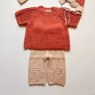 ミーシャアンドパフ(Misha & Puff)のmabli 24ss  ニットパンツお色は写真2枚目　新品未使用　タグ付き　4y(ニット)