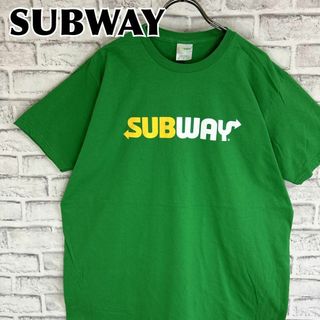 SUBWAY サブウェイ センターロゴプリント 企業ロゴ Tシャツ 半袖 輸入品(Tシャツ/カットソー(半袖/袖なし))