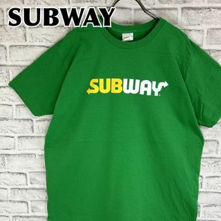 SUBWAY サブウェイ センターロゴプリント 企業ロゴ Tシャツ 半袖 輸入品(Tシャツ/カットソー(半袖/袖なし))