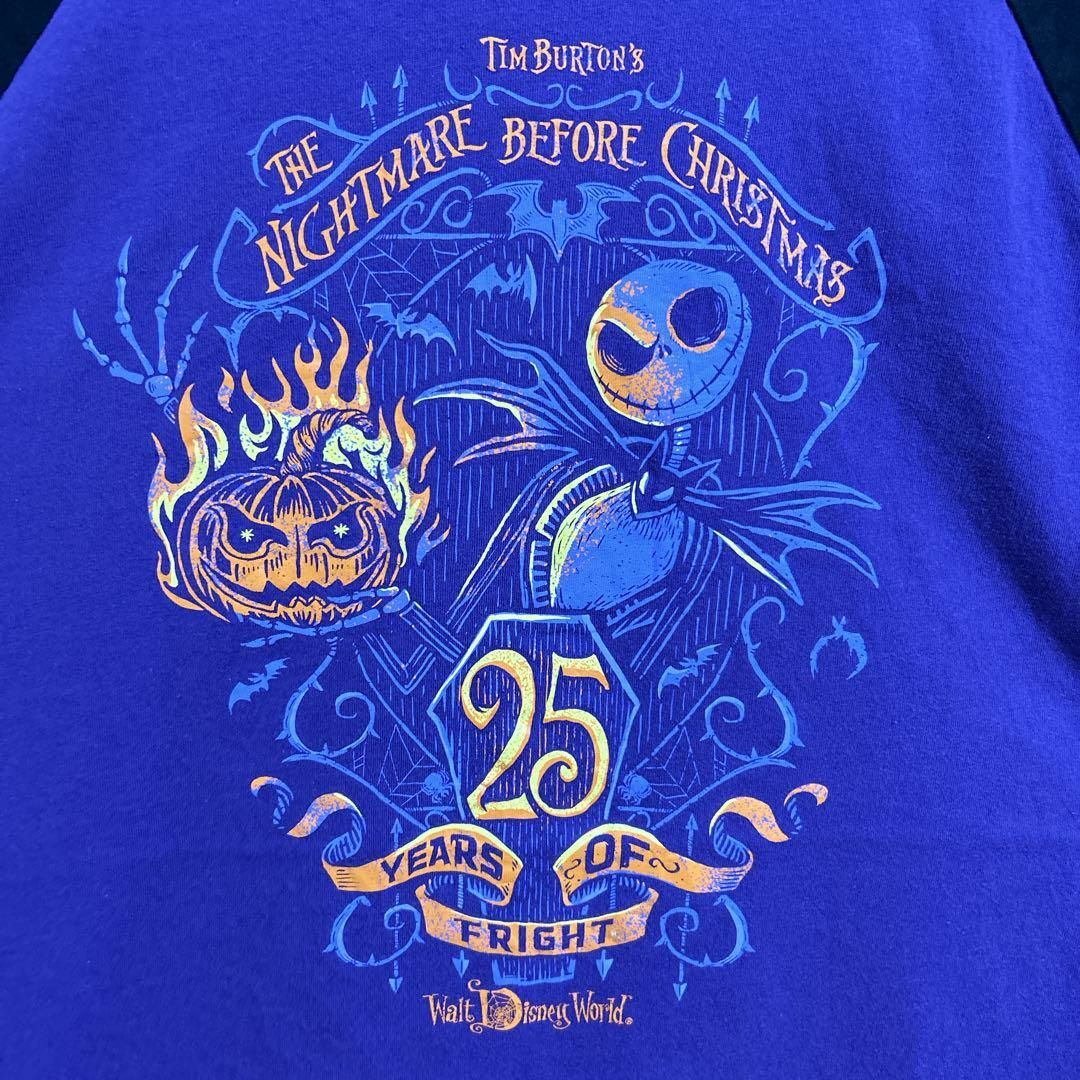 Disney(ディズニー)のナイトメアービフォアクリスマス 25イヤーオブフライト25周年 Tシャツ 七分袖 メンズのトップス(Tシャツ/カットソー(半袖/袖なし))の商品写真