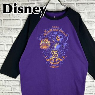 ディズニー(Disney)のナイトメアービフォアクリスマス 25イヤーオブフライト25周年 Tシャツ 七分袖(Tシャツ/カットソー(半袖/袖なし))
