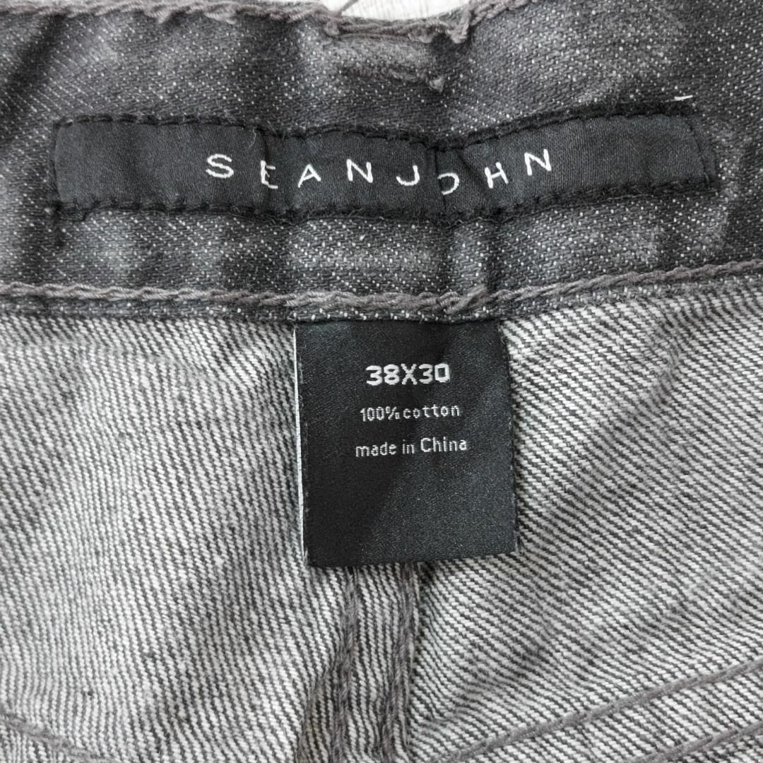 Sean John(ショーンジョン)のW38 ショーンジョン ポケットロゴ ワイドバギーデニム ボトム ブラック 黒 メンズのパンツ(デニム/ジーンズ)の商品写真