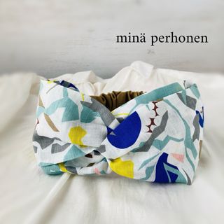 ミナペルホネン(mina perhonen)の新作☁︎クロスヘアバンド☁︎ミナペルホネン☁︎スプラッシュ☁︎ブルー(ヘアアクセサリー)