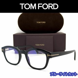 トムフォードアイウェア(TOM FORD EYEWEAR)の新品/匿名 トムフォード PCメガネ FT5808 ブラック ゴールド イタリア(サングラス/メガネ)