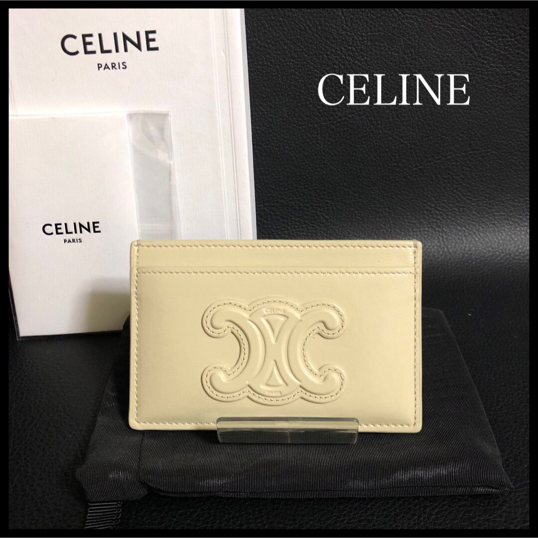 celine(セリーヌ)の【極美品】CELINE セリーヌ　トリオンフ　パスケース　カードケース レディースのファッション小物(パスケース/IDカードホルダー)の商品写真