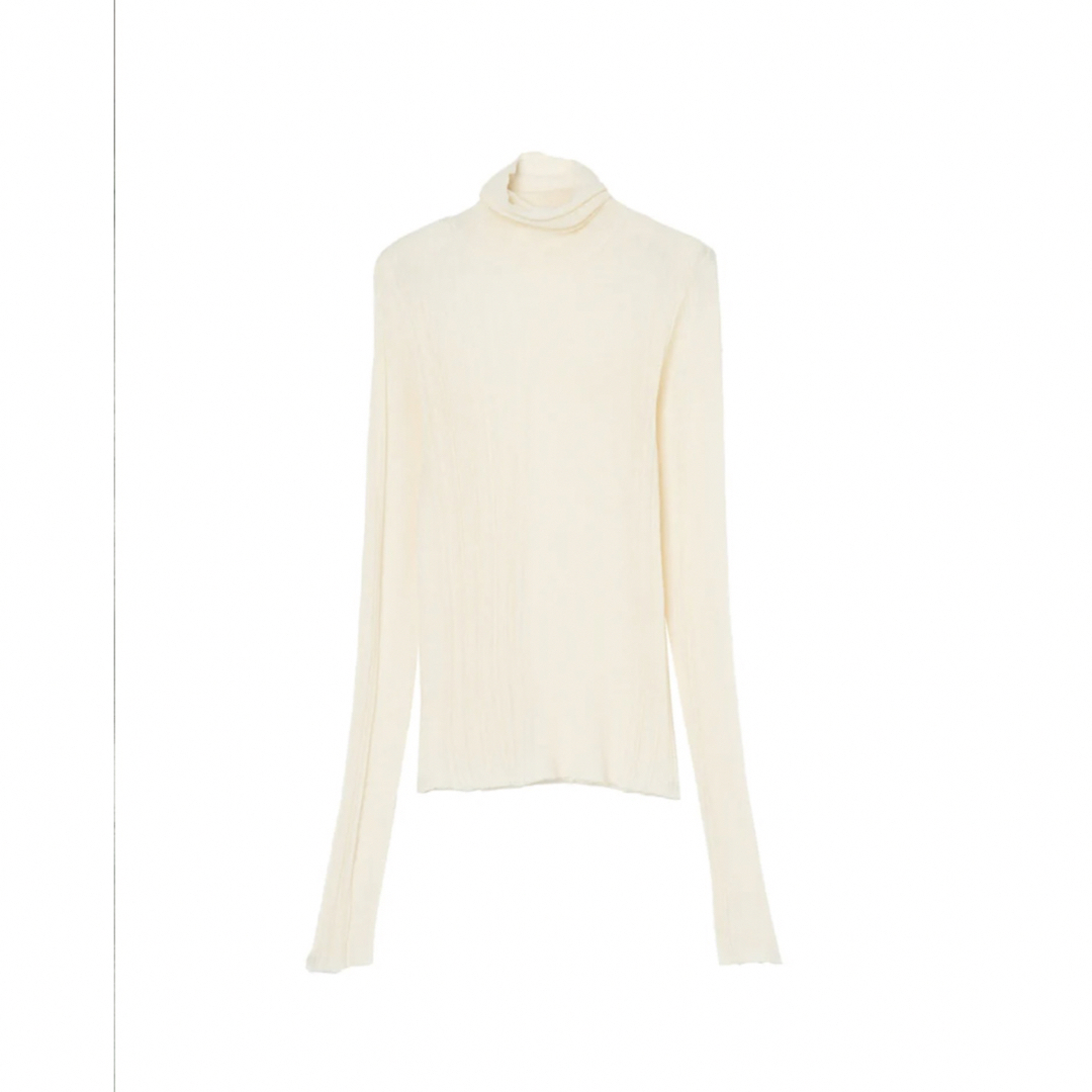 Marte(マルテ)のsahara Sheer Rib Knit Top  ivory レディースのトップス(ニット/セーター)の商品写真