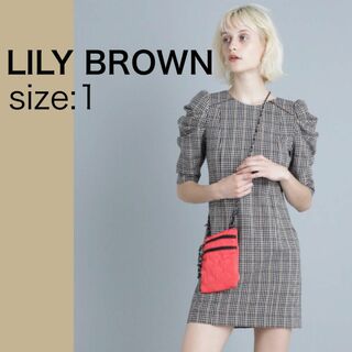 LILY BROWN リリーブラウン レトロ ワンピース ドレス パワー M(ひざ丈ワンピース)