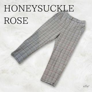 HONEYSUCKLE ROSE パンツ ストレート チェック ウエストゴム L(チノパン)