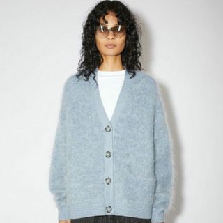 アクネストゥディオズ(Acne Studios)のAcne studios ウールモヘアカーディガン デニムブルー(カーディガン)